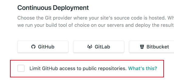 Netlify Limit GitHub Access