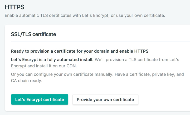 Netlify Let's Encrypt certificate